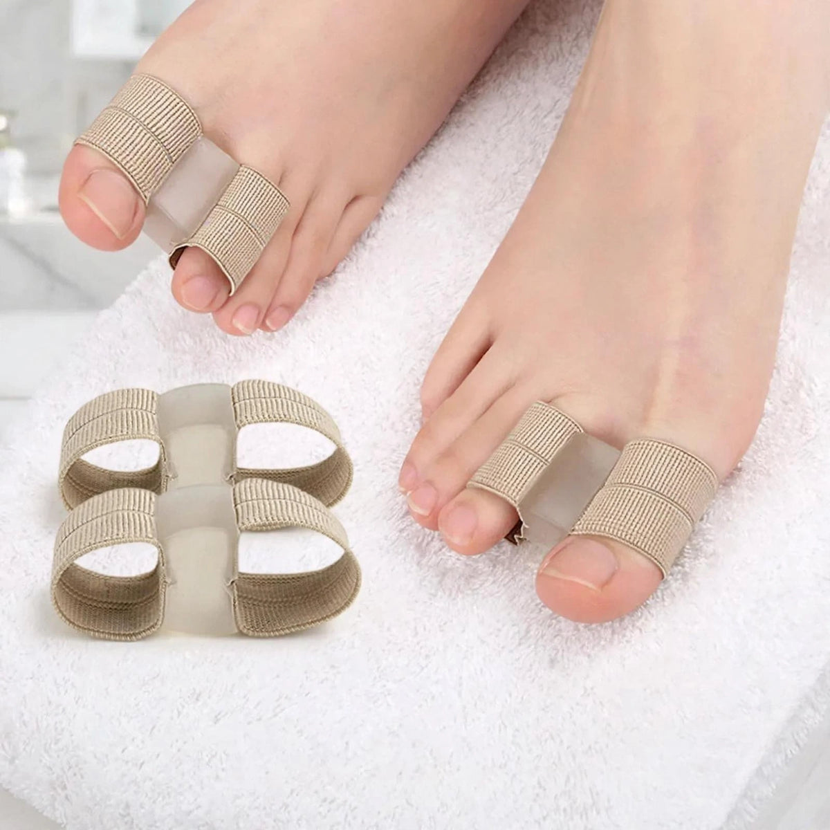 Ergonomiškas kojų pirštų skirtukas ir nykščio korektorius